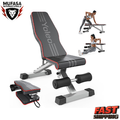 Yoleo Adjustable Weight Bench for Full Body Workout Foldable Bench Press Bench