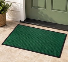Green Indoor Outdoor Heavy Duty Door Mat with Rubber Backing - 16"x24"
