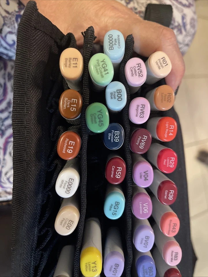 Copic Sketch Double Sided Markers - Lot of 45 - Barely Used! Plus Copic Case! - Image 3 of 4