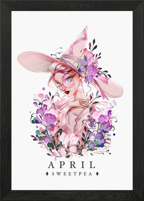 April Sweetpea Gerahmtes Wandbild Poster Leinwanddruck Bild