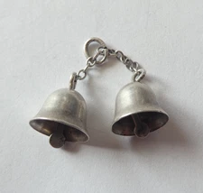 Vintage Sterling Silver Dangling Ringing Bells Charm