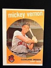 1959 Topps Mickey Vernon #115 Cleveland Indians Vg/Ex