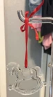 Rare Vtg Crystal Tiffany & Co Signed ROCKING Horse CHRISTMAS Tree ORNAMENT