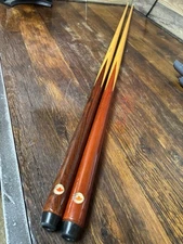 PAIR Dufferin Canadian Maple Leaf Pool Cue Billiards Stick 18 & 20 Oz NO TIPS