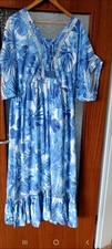Maxikleid im Boho-Stil Kleid Hellblau Gr. XL (42-44) NEU