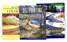 VINTAGE ART BOOK LOT: Oil Painting Step-by-Step, Capturing the Seasons in Oils