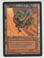 x1 Karte Goblin Token (rot 1/1) Player Rewards Promos MAGIC MTG ENGLISH EX-NM