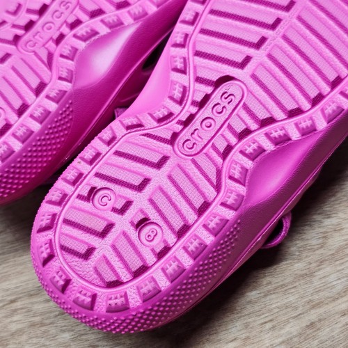 Crocs Little Kids Girls Classic Flip K Sandals Pink Size C8 EU 24-25 - Picture 9 of 9
