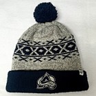 COLORADO AVALANCHE BRAND ‘47 Navy Blue / Grey Knit Beanie Hat UNISEX ONE SIZE — photo 1