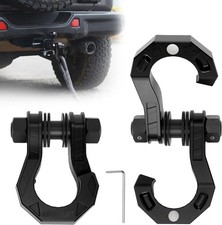 3/4" D Ring Separate Shackles, 44,000lbs Break Strength Easy Open BlackBlack