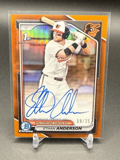 Ethan Anderson 2024 Bowman Draft #CPA-EA First (1st) AUTO Orange [#19/25]