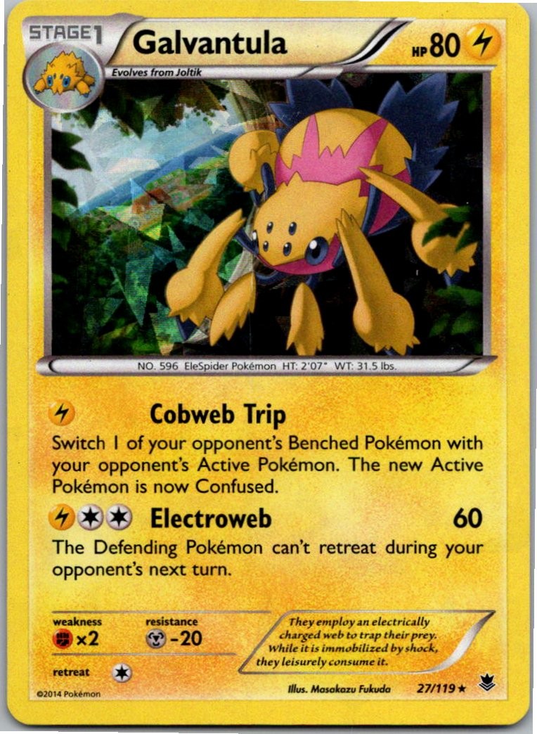 Galvantula - 27/119 (XY Phantom Forces) Holo Rare Deck Exclusives 027/119 NM Hol