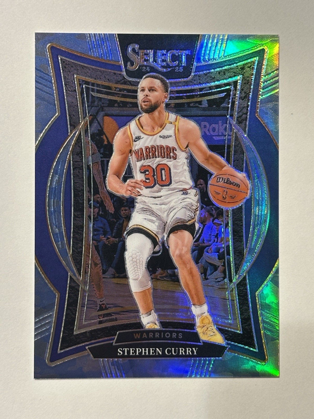 STEPHEN CURRY 2024-25 Panini Select Concourse #7 Blue Camo Prizm /99 Warriors
