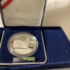 2001 Capital Visitor Center Proof 90% Silver Dollar BOX/COA 