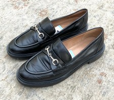Madewell Horsebit Black Leather Loafers Sz 10