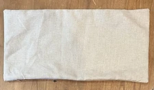 Linen Style Pillow Cushion Cover 24" x 12" Beige Side Zipper - A0148