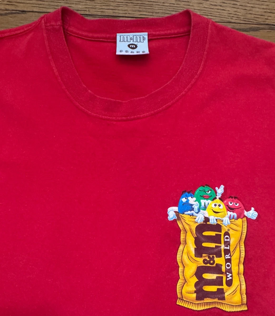 T-shirt Vintage M&M's Rouge - I'm All About - Taille L - 100% Coton Anvil