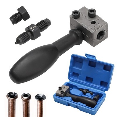 Carbon Steel Brake Line Double Flaring Tool Set w/ Handle for 3/16'' Copper Tube