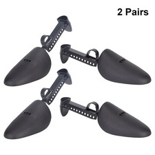 2 Pairs Plastic Adjustable Shoe Stretcher Holder Tree Shaper for Women Black
