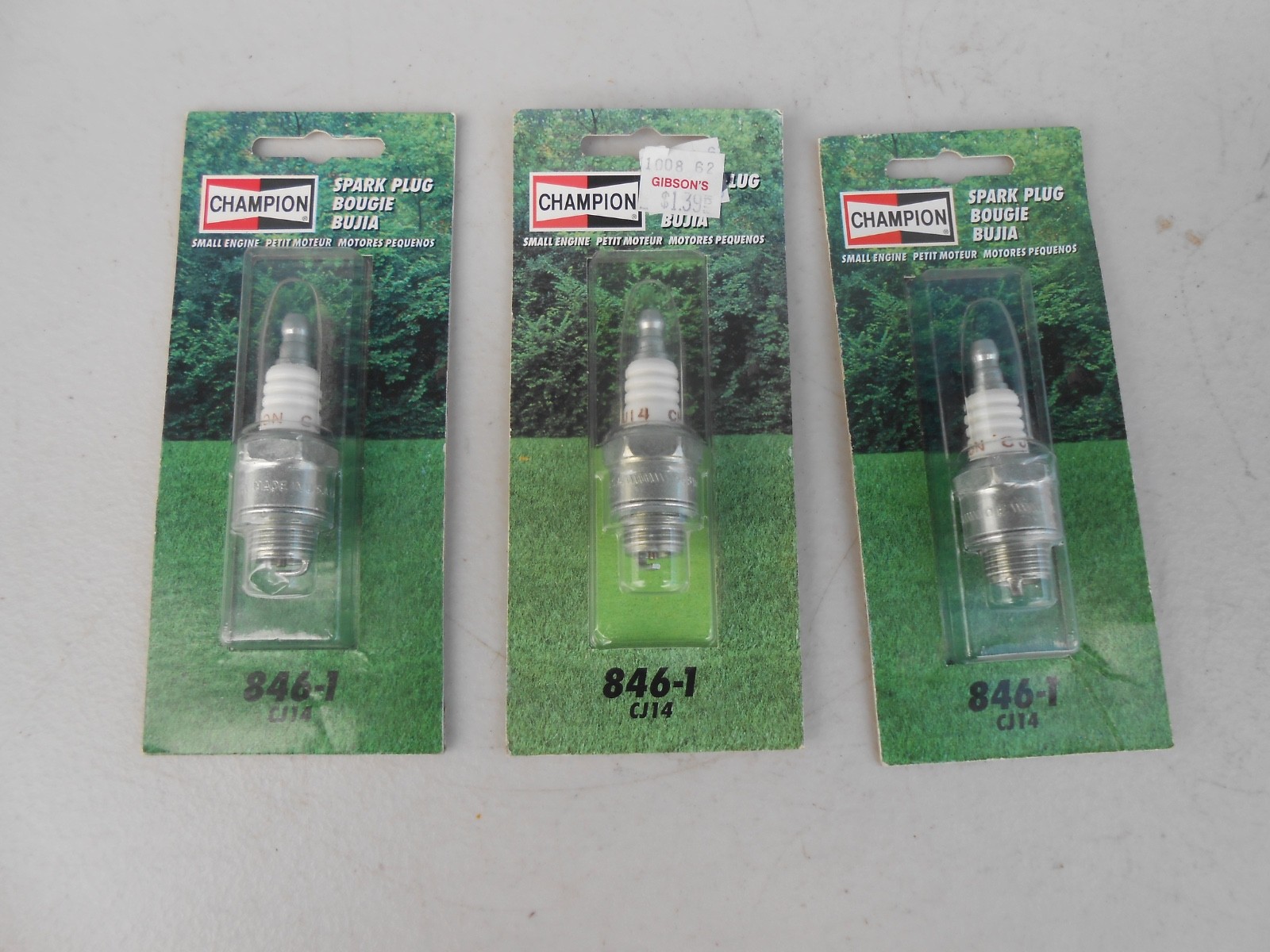 3 CHAMPION 846 CJ14 Spark Plugs  NOS