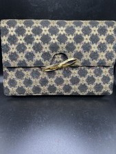 Vintage Saks Fifth Avenue Navy Gold Evening Clutch