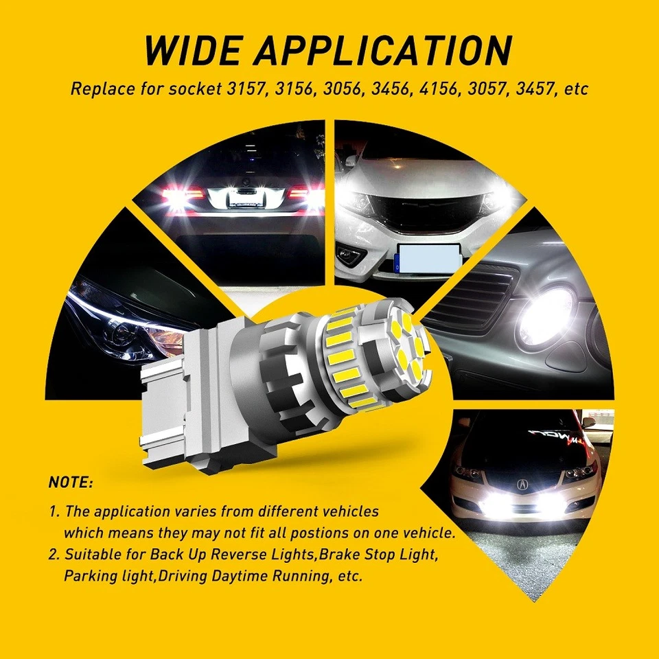 Luz inversa de respaldo blanca súper brillante para 3157, 3156, 3056, 3456, 4156, 3057 Foto 2 de 4