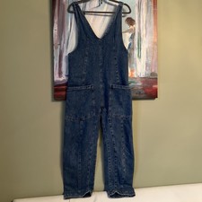 Free People XS We The Free High Roller Overalls Jumpsuit Baggy Lagenlook ECU
