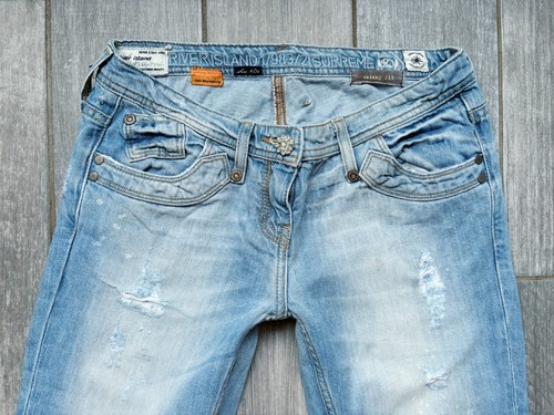 Supreme, River Island jeans distressed 8 R Supreme relaxed Skinny rips Y2K W28 L32