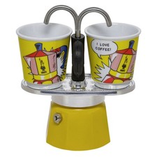 Bialetti Mini Express Lichtenstein Kaffeemaschine 0001405 gelb