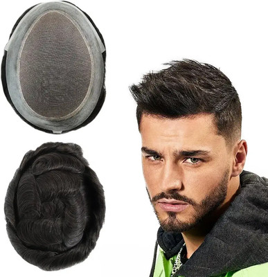 Men Toupee Lace PU Base Wig Men Male Hair Prosthesis Breathable Man Wig