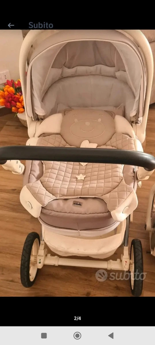 Shineey Passeggino trio,Carrellino per Bebè città 22kg con sedili,Passeggino pieghevole con vista alta,Buggy combinato pneumatici in gomma e vagone per bebè in alluminio (D2BLACK, H2-D