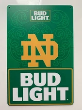 Notre Dame Fighting Irish - Bud Light Beer Sign - Budweiser - University