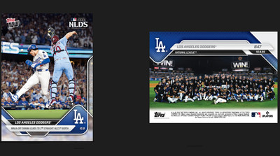 LA DODGERS WALK OFF DRAMA LEADS TO 2nd NLCS BERTH TOPPS NOW TEAM PHOTO CARD #847