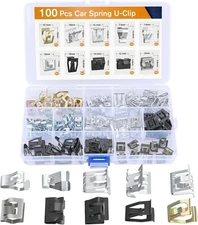 GOOACC 100Pcs Metal Spring Clip, Trim Panel Clip 