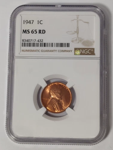 1947 LINCOLN CENT NGC MS 65 RD