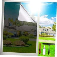 One Way Privacy Window Film Sun Blocking, Heat Blocking Window Tint for Home 