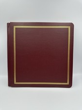 Vintage CREATIVE MEMORIES Scrapbook Album w/Pages 12" x 12  Burgundy Gold Trim
