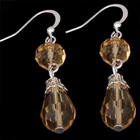 ladies earrings crystal silver new