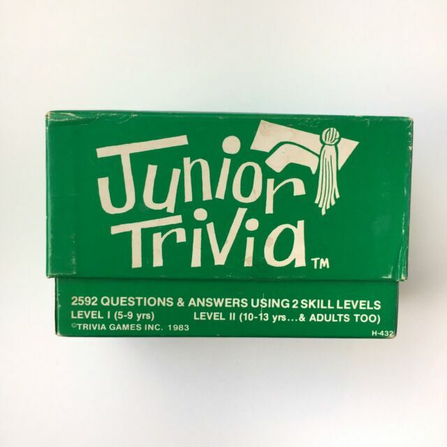 1983 Junior Trivia Card Game 2 Age Level 430 Cards 2592 Questions Vintage For Sale Online Ebay