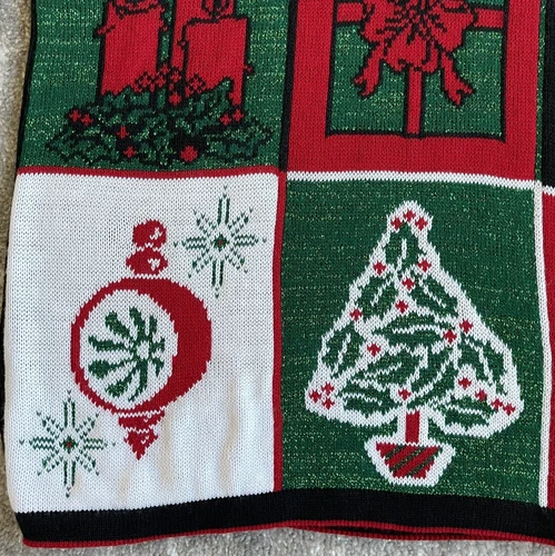 NWT Nutcracker Women's Ugly Christmas Sweater Size L Pullover Acrylic Black Red