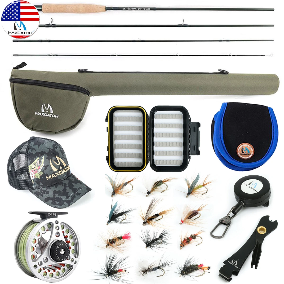 ebay fly fishing rod and reel Package friendly carry bag Fly Fishing Combo Both Light