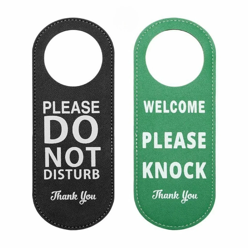 Please Do Not Disturb - Please Knock Reversible Door Sign Hotel Room Bedroom - Image 3 of 4