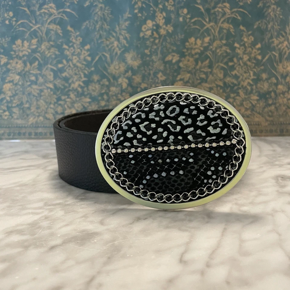 CINTURÓN MUJER CHICO’S ANIMAL PRINT HEBILLA REPUJADA CUERO Foto 2 de 4