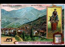 IMAGE CHROMO LIEBIG OXO / ANDORRE / POSTIER & ANE / SAN JULIA DE LORIA