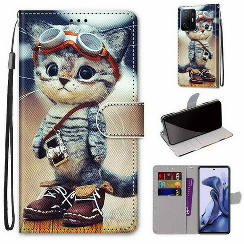 Flip Painted Leather Wallet Phone Case For Xiaomi 10T 11T Pro Redmi Note 11 Pro - 第 13/32 張圖片