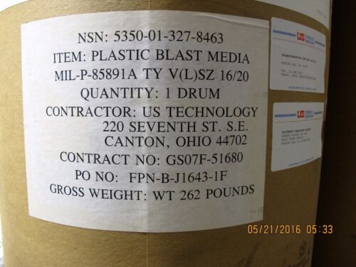 5 lb. Plastic Acrylic Type V Blasting Media 16/20 Sandblasting Military Aviation - Picture 5 of 5