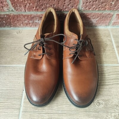 Clarks Mens Unstructured Leather Shoes UK G Tan Brown Smart Casual  UK