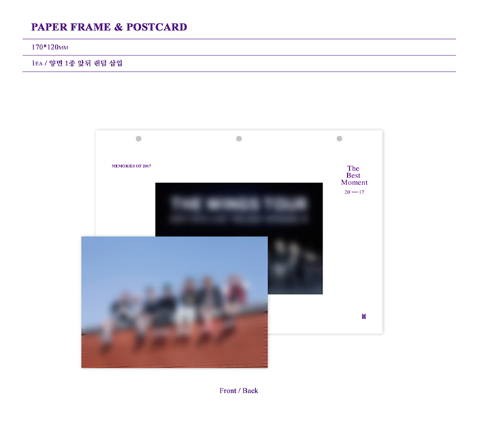 BTS Memories Of 2017 BOOK+5 DVD SET Jimin PHOTO CARD Full Set RARE