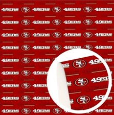 49ers FAUX LEATHER SHEET 8 x 12" 1182426 San Francisco Football LITCHI TEXTURE