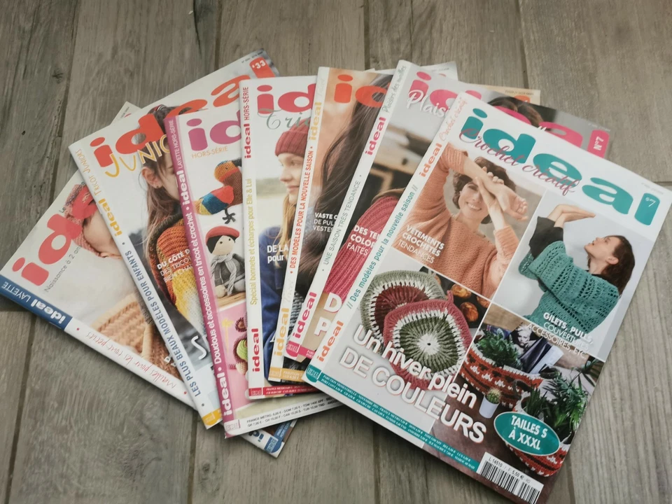 Magazines Idéal TRICOT, CROCHET adultes, enfants, bébés, bricolage, patisserie  - Photo 3/4